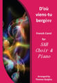 D'ou viens-tu bergere SAB choral sheet music cover